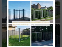 Security Galvanized Steel Fence Panels Wall Fence Corrosion Resistance Custom Design